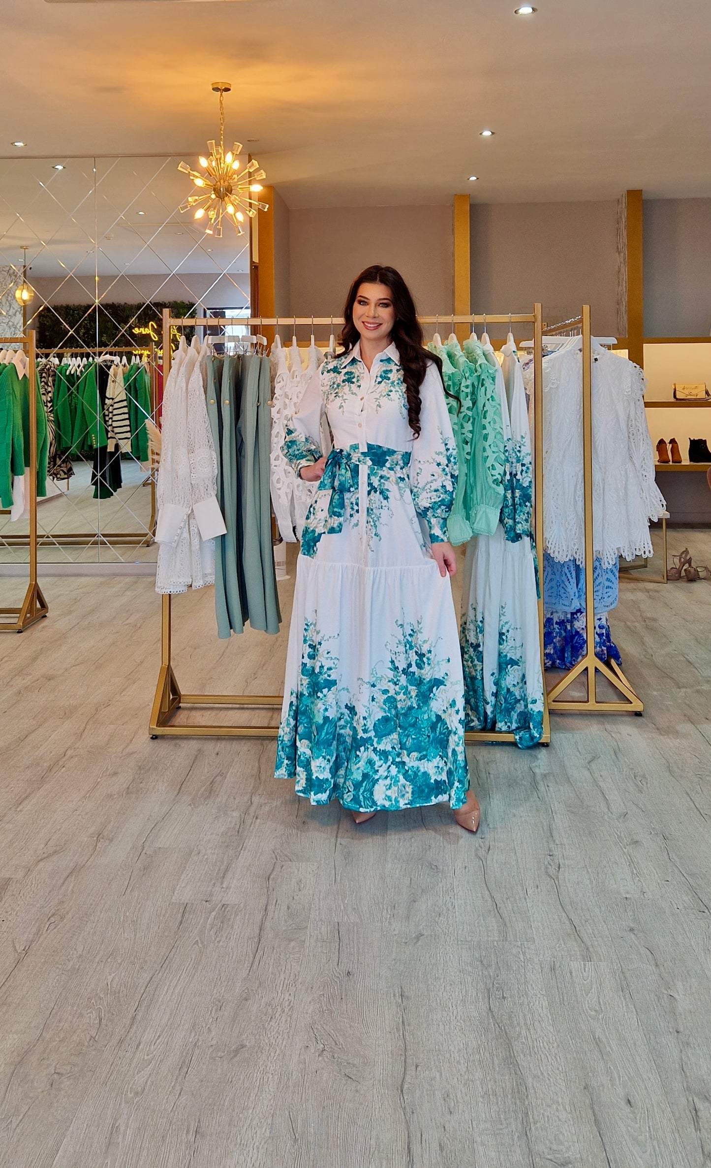 Floral Maxi Shirt Dress