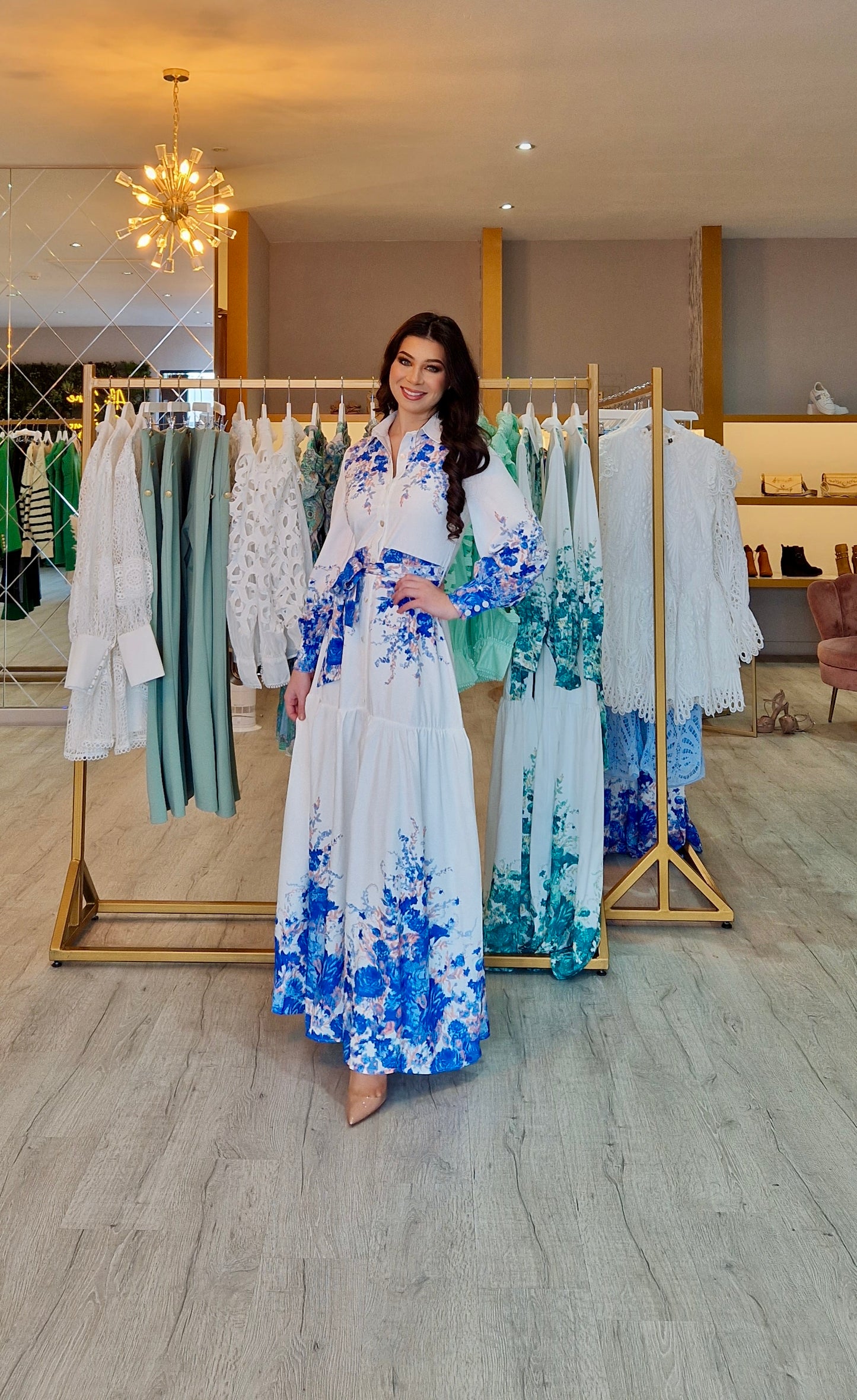 Floral Maxi Shirt Dress